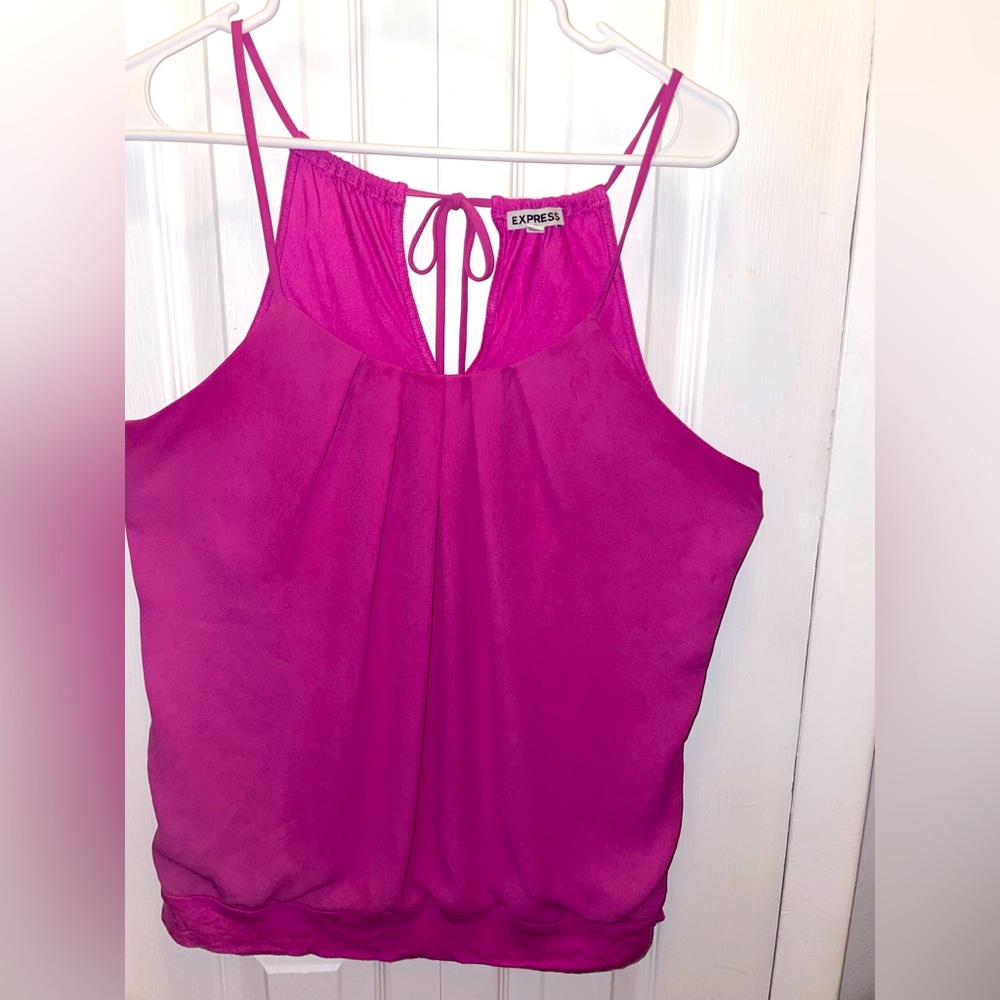 Magenta pink spaghetti strap top